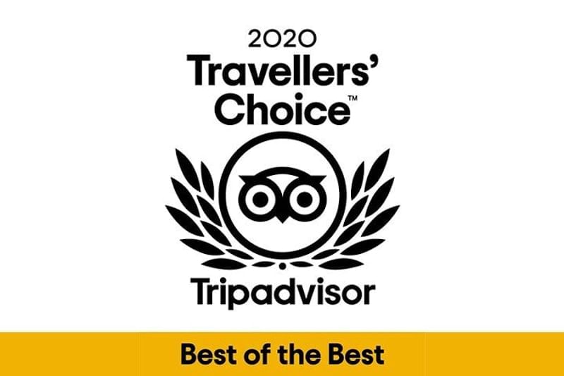 2020 Travellers' Choice logo used at The St. Regis Hotel Vancouver