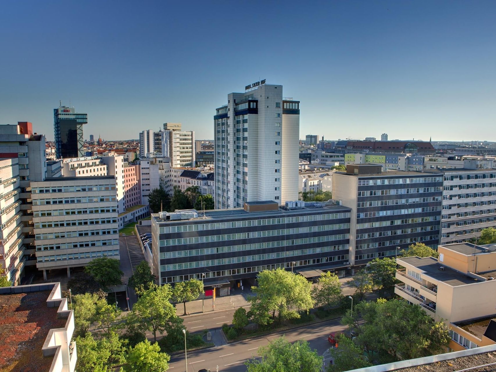 Aerial view of Hotel Sylter Hof Berlin located in the heart of the city