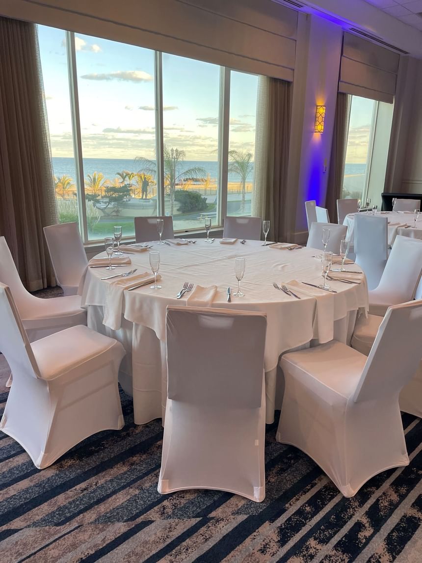 Ballroom with view of ocean