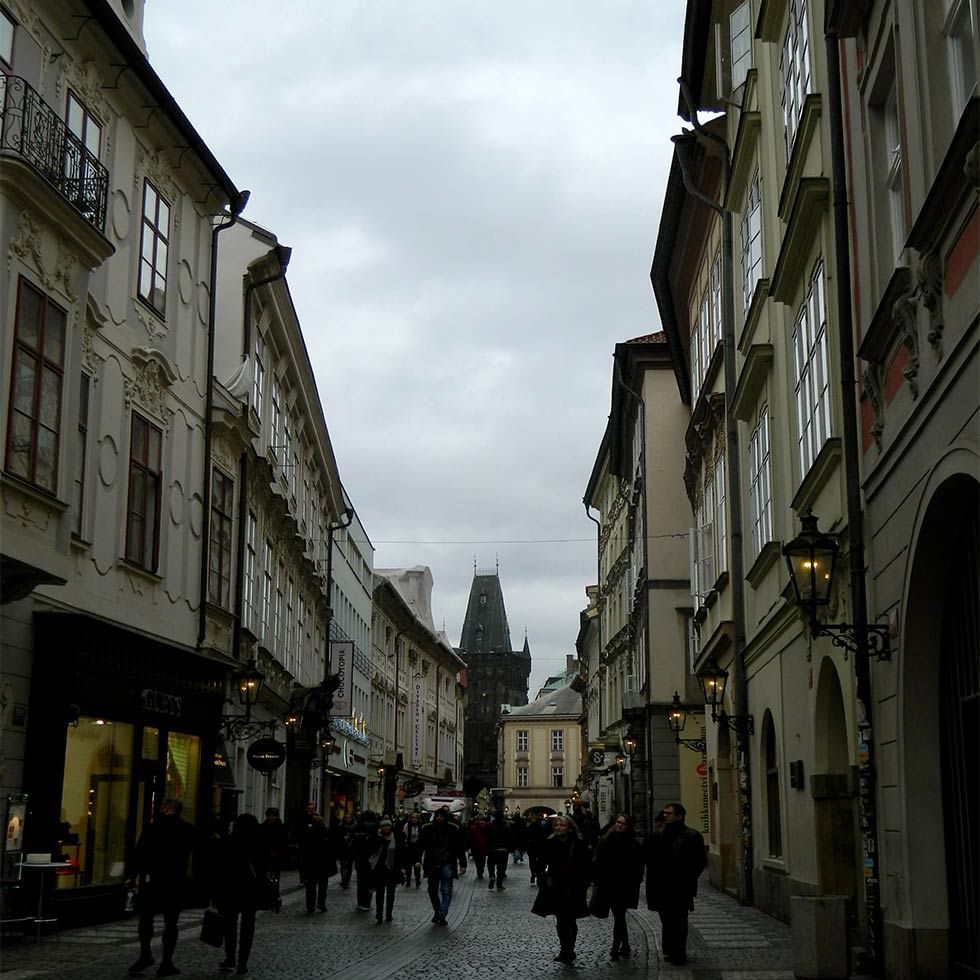 The city streets and buildings near Falkensteiner Hotels