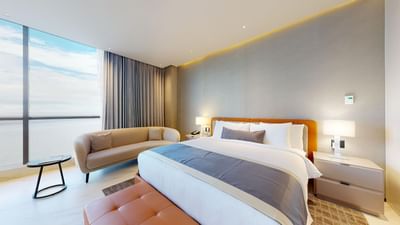 Executive Business Suite room with sofa at Pegasus Hotel Guyana