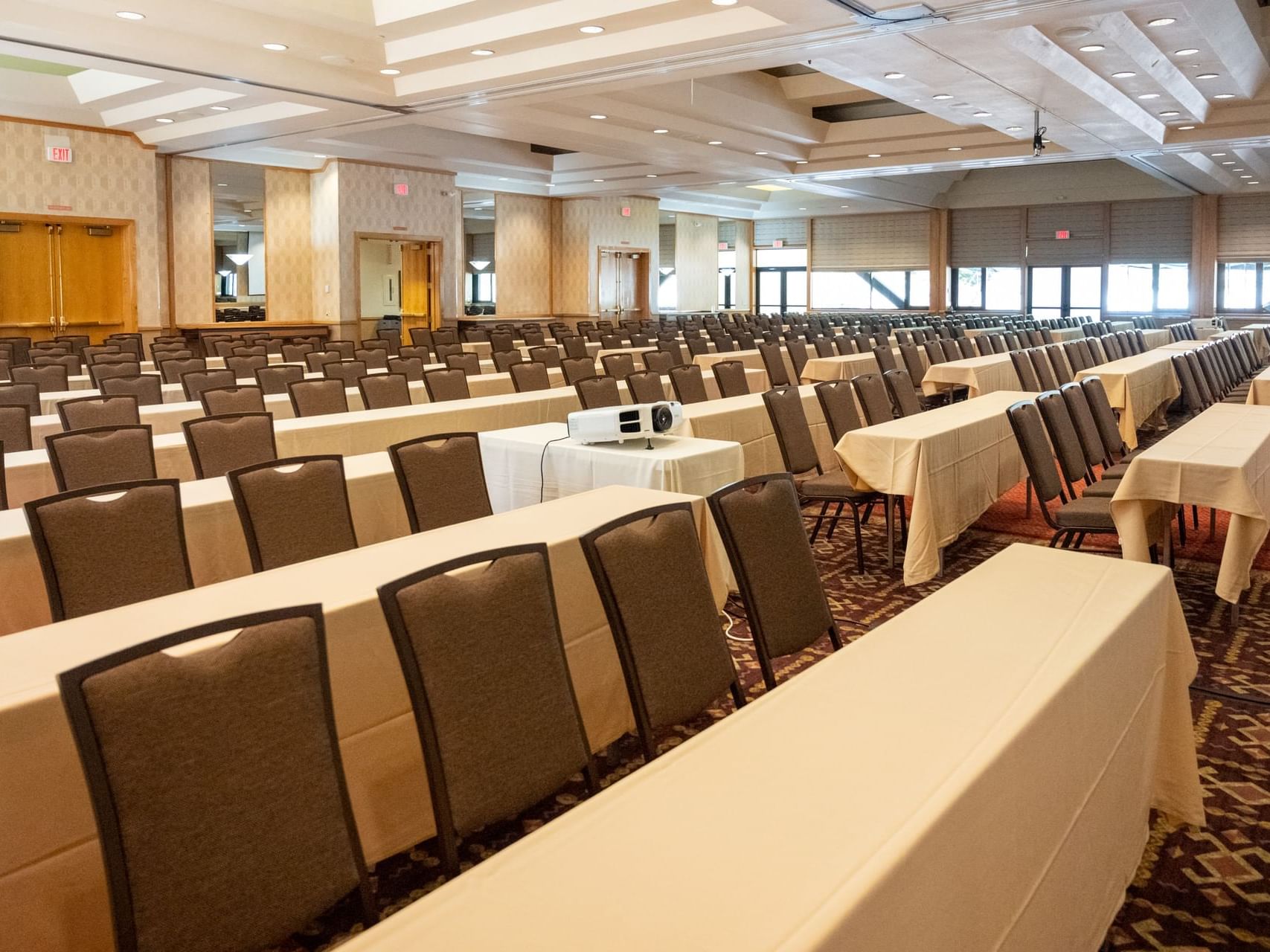 Classroom setup in Mountain Ballroom at Granlibakken Tahoe