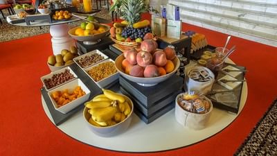 Buffet breakfast at Hotel Casino des Palmiers in Hyères, France