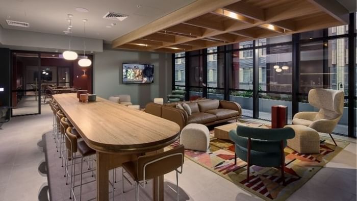 Dining and communal kitchen