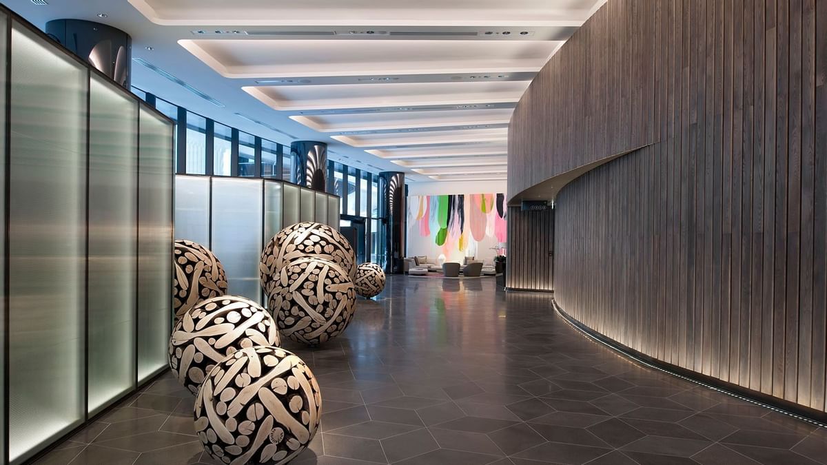 Interior view of the lobby area at Crown Hotels