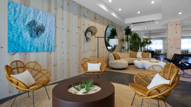 Lobby sitting area at The Lodge 30A