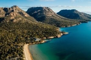 Aerial view of the freycinet lodge at Cradle Mountain Hotel