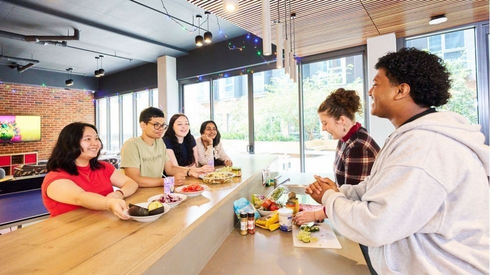 Student communal space at UniLodge Royal Melbourne