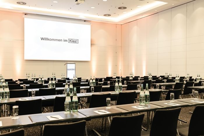 Classroom setup in a meeting room at Hotel Berlin Berlin