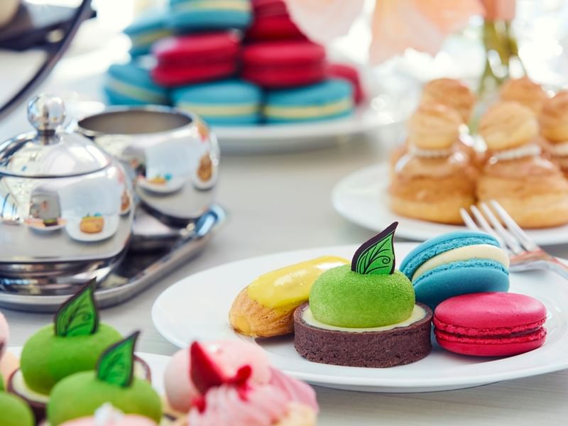 Sweets served on a table in Conservatory at Crown Melbourne