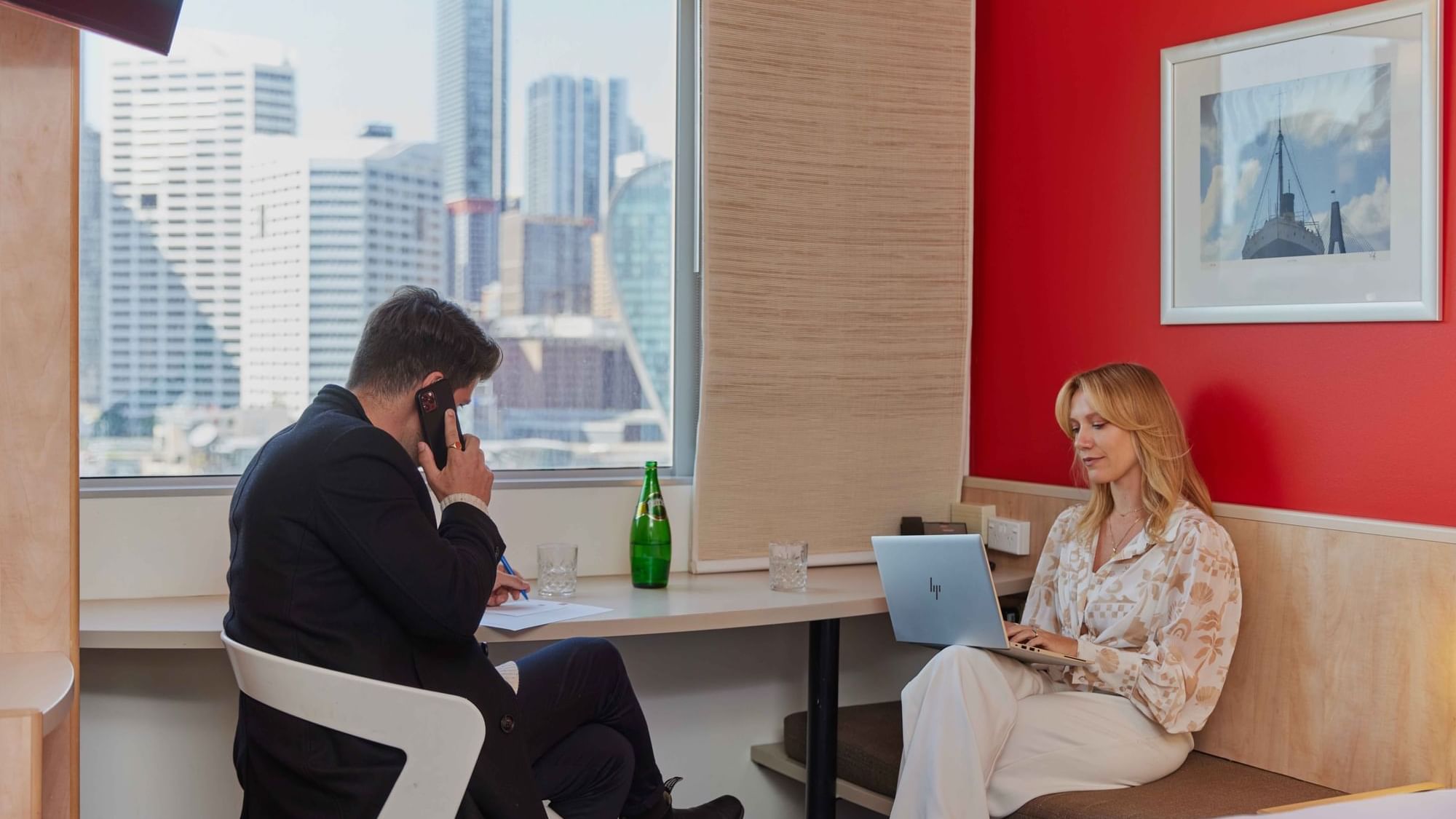Couple in room at ibis Darling Harbour