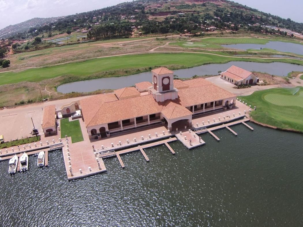 An Aerial view of Lake Victoria Serena Golf Resort & Spa