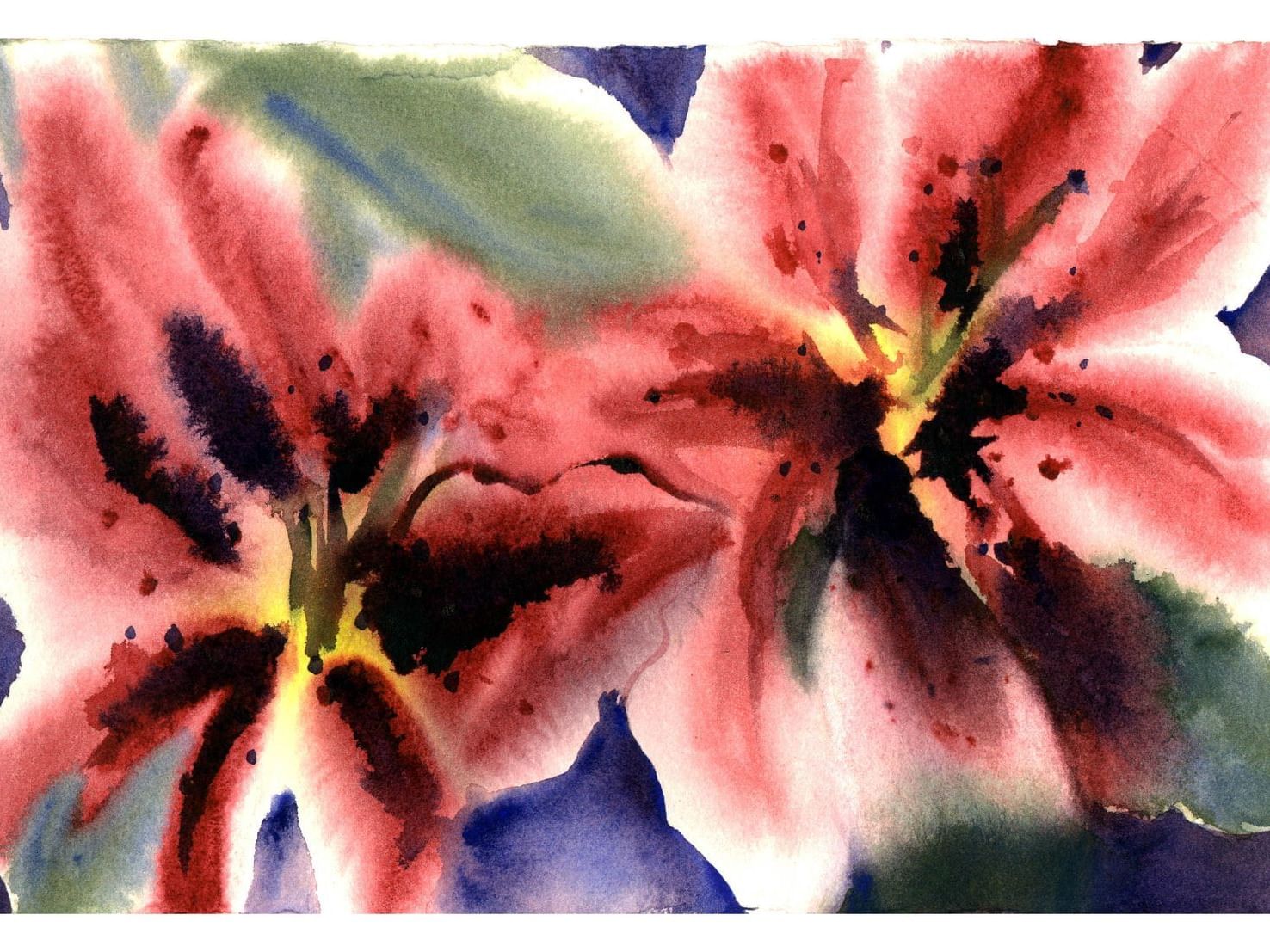 A flower painting at Topnotch Stowe Resort