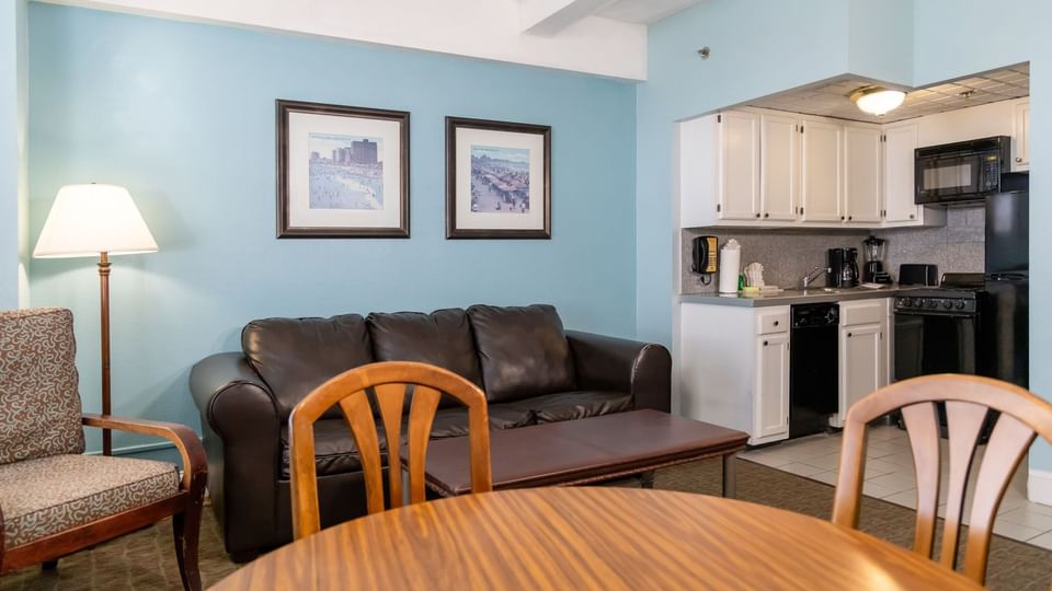 Living Area of One-Bedroom Suite at Brigantine Beach
