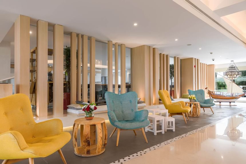 Comfortable Chairs in Hotel Lobby in Sealine Beach Resort