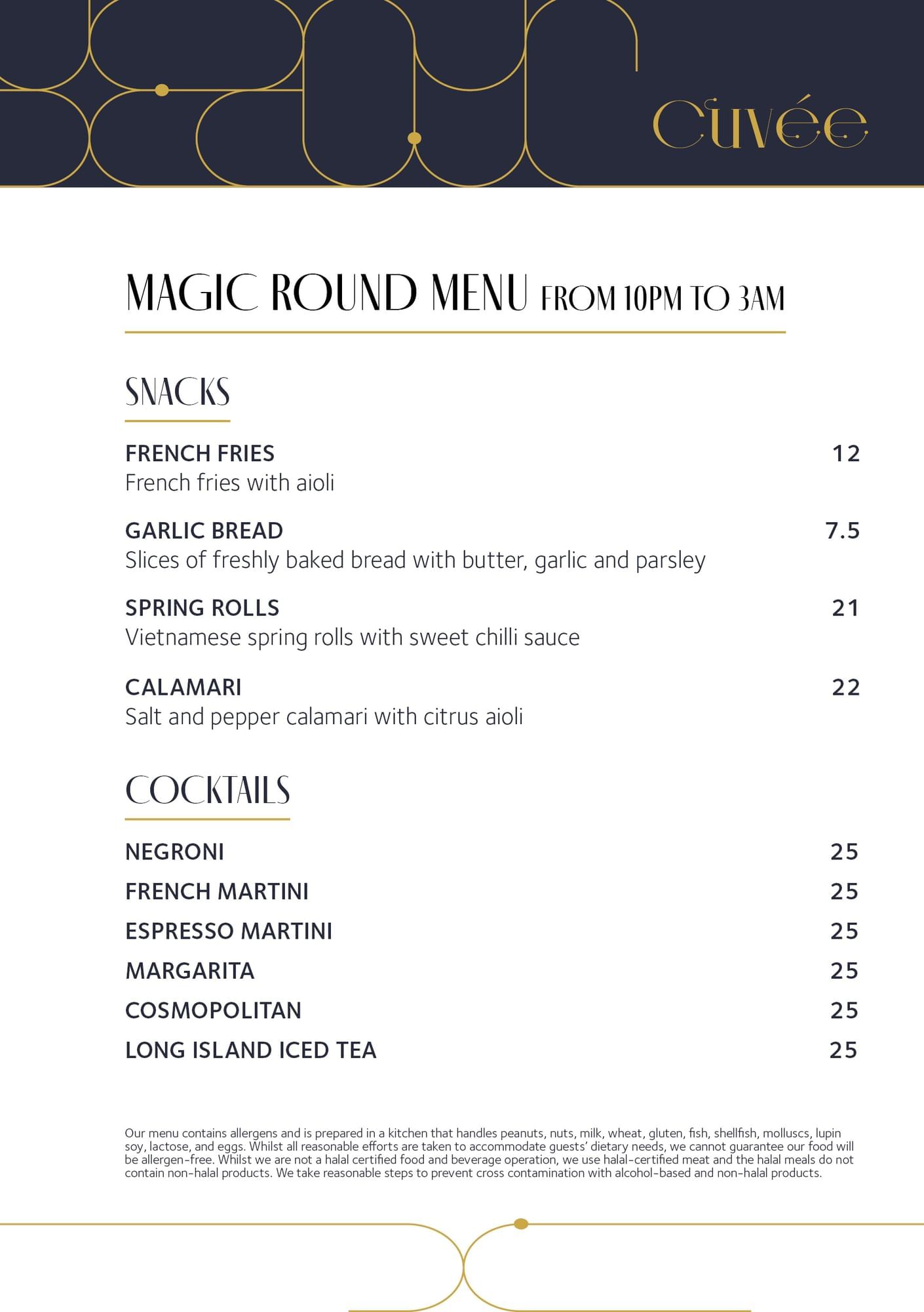 Magic Round Menu