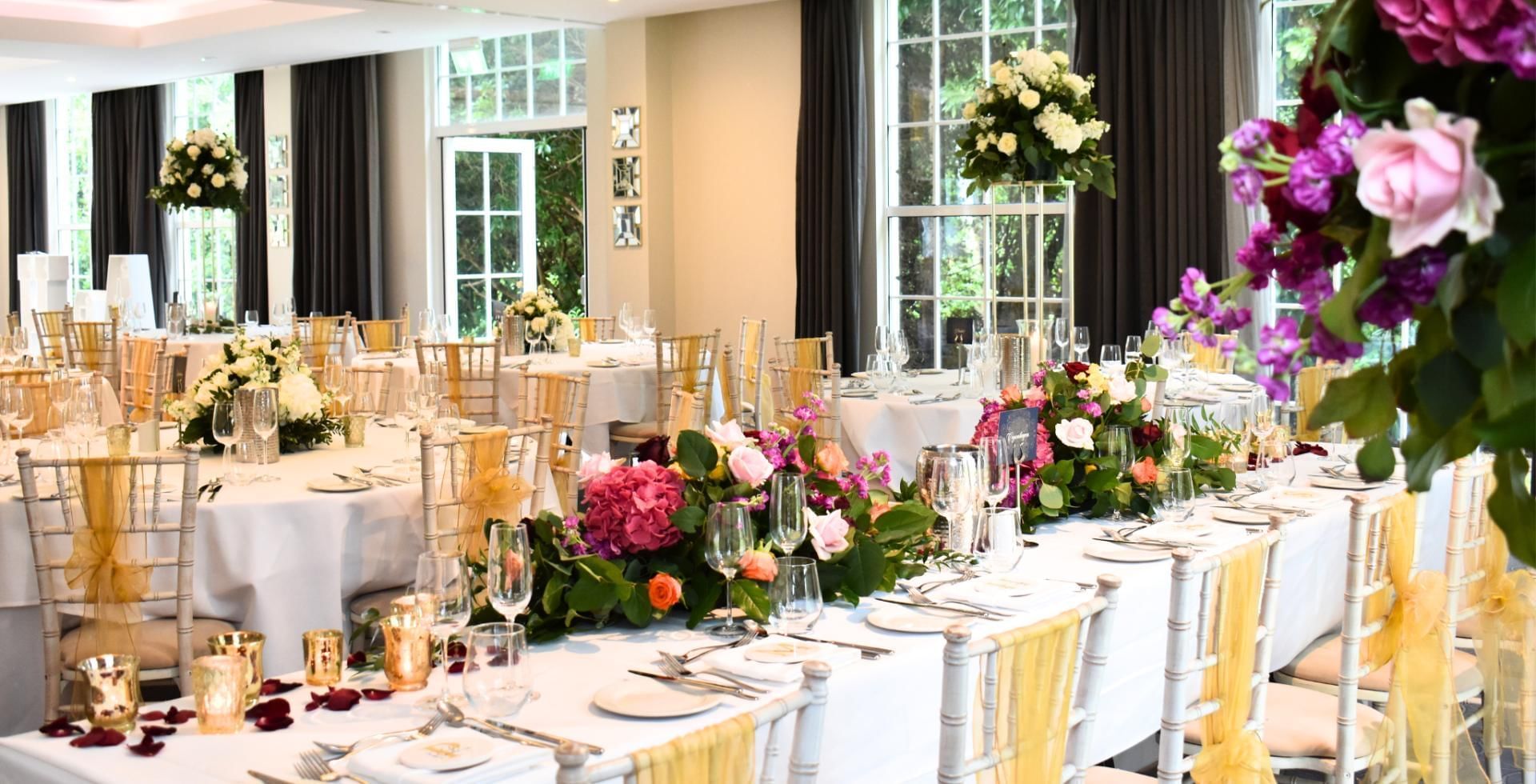 Jewish wedding breakfast at Gorse Hill in Surrey