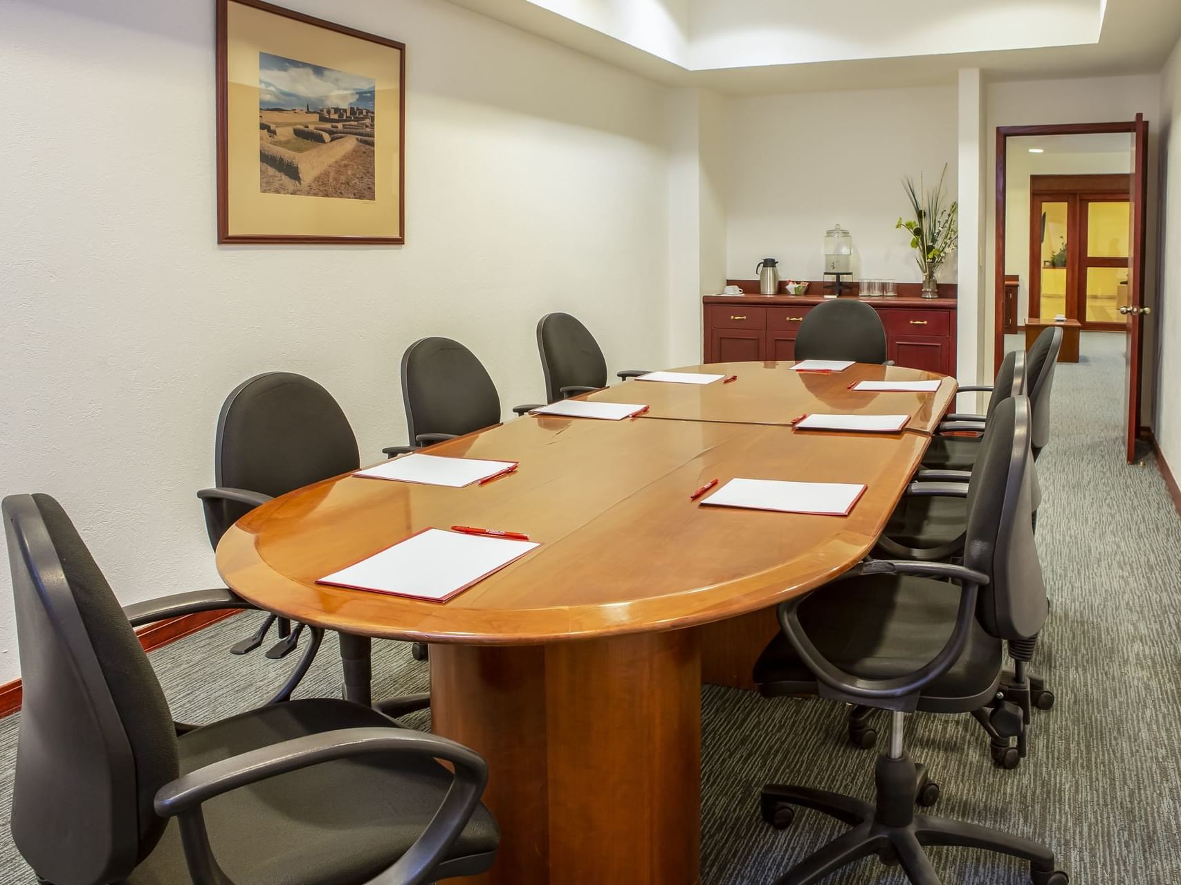 Conference table in a Business Center at Fiesta Inn Hotels