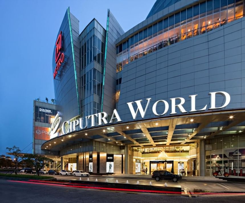 Façade of Ciputra World mall near Vasa Hotel Surabaya