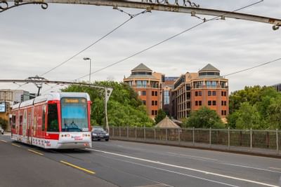 Tram service by the hotel near Amora Hotel Melbourne