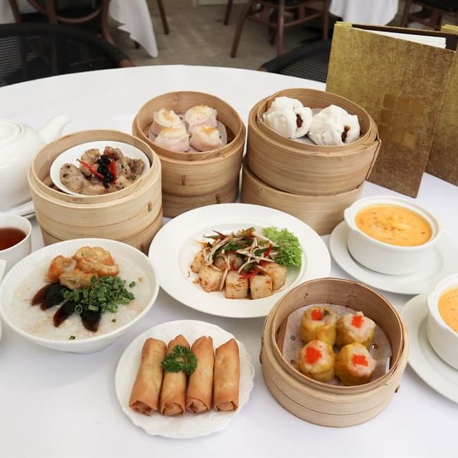 Dim Sum dish display in Min Jiang at Goodwood Park Hotel