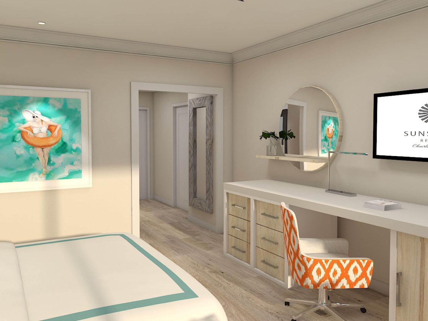 Interior of Premium King at Sunseeker Resort