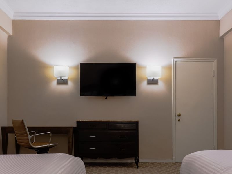 TV & desk in the Estandar Double Room at Gamma Hotels