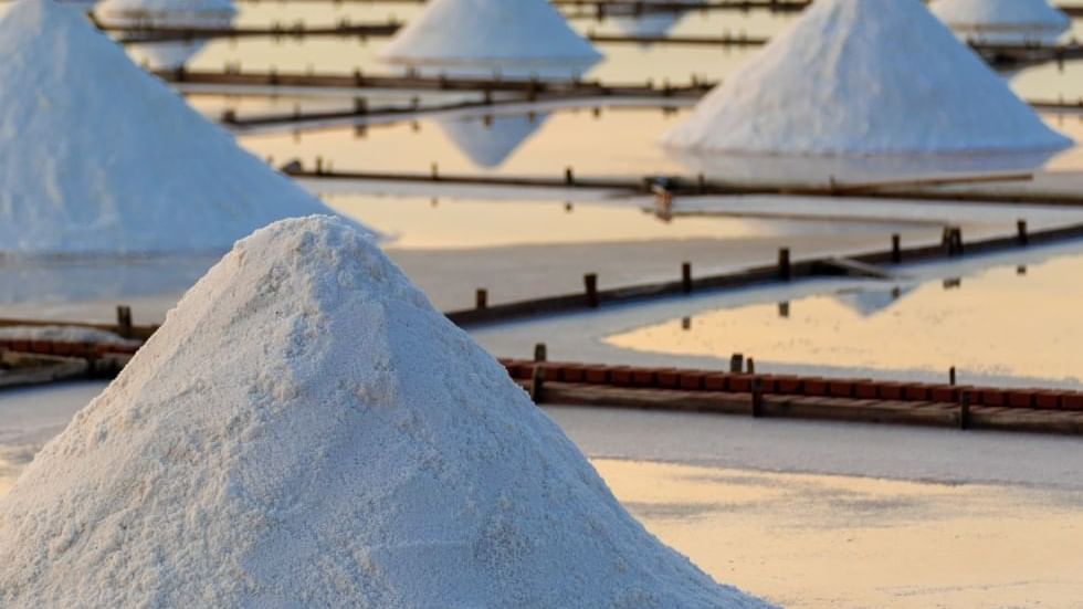 Salt piles in Pag island's Museum of Salt, Falkensteiner Hotels