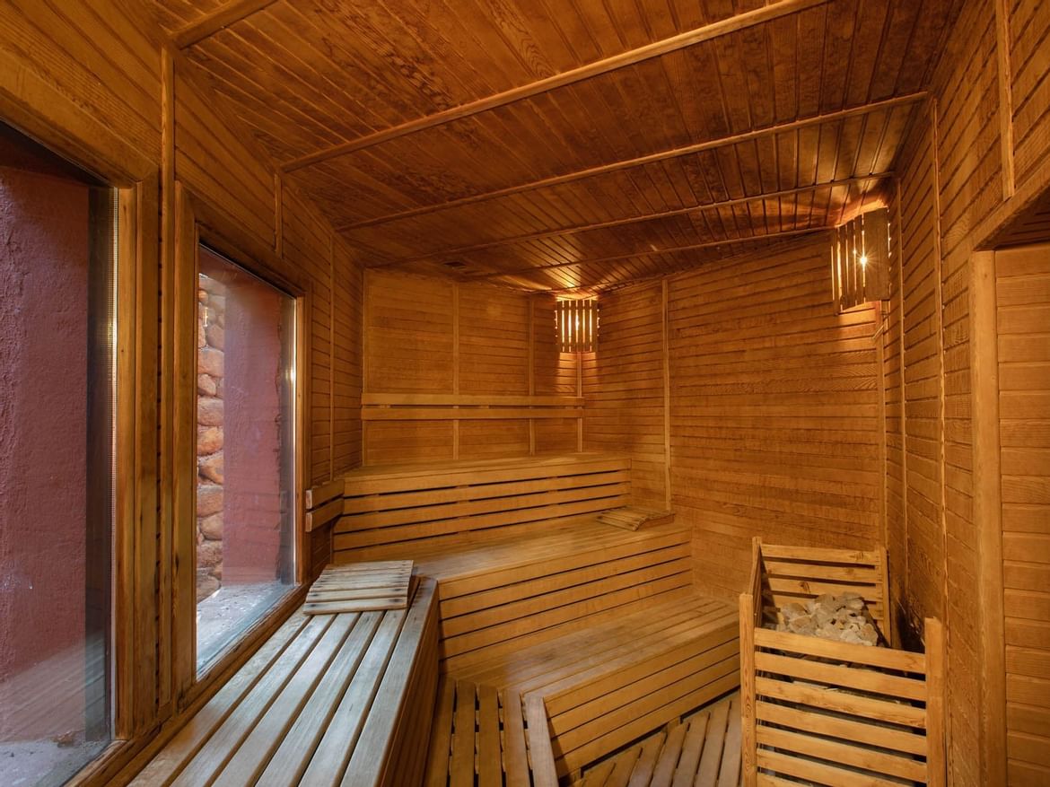 Natural wooden spa area at Marmaris Bay Resort