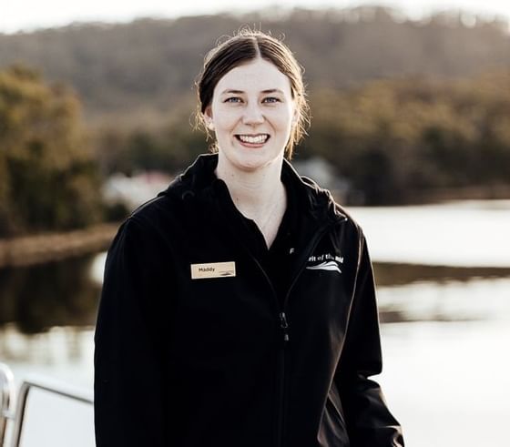 Close portrait of Ms.Maddy at Gordon River Cruise