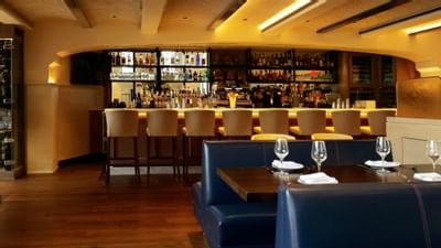 Interior of Convivo Restaurant & bar at Santa Barbara Inn