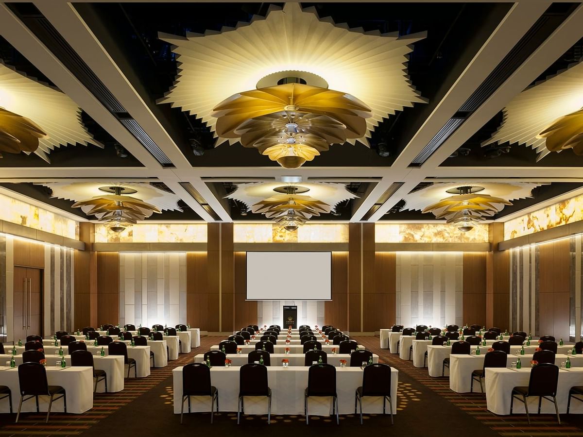 Classroom setup in a Astral Meeting room at Crown Hotel Perth