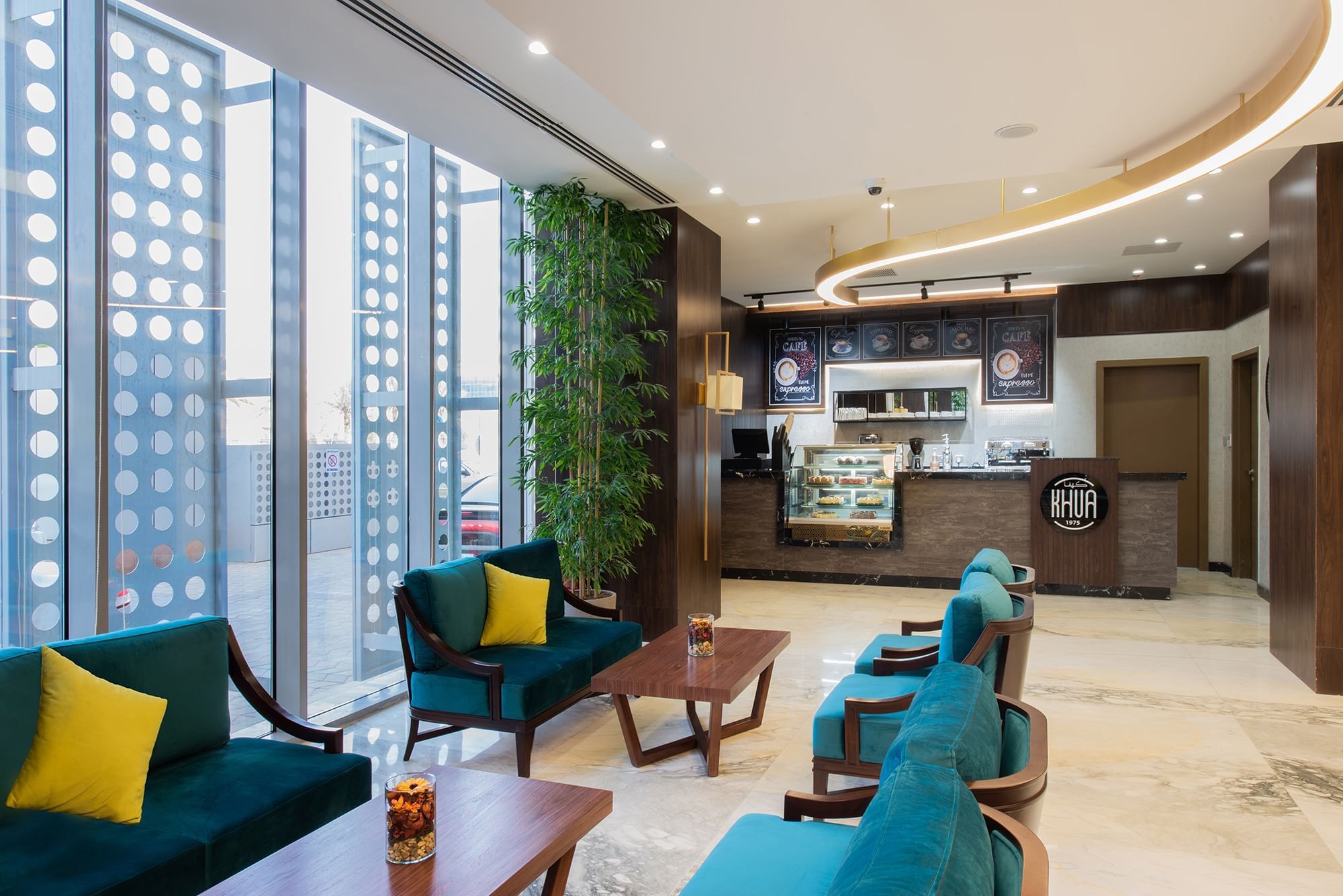 Cozy seating in the lobby area at Warwick Riyadh