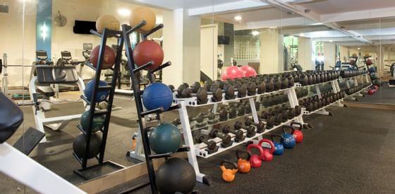 Fully equipped fitness center at Washington Conference Center