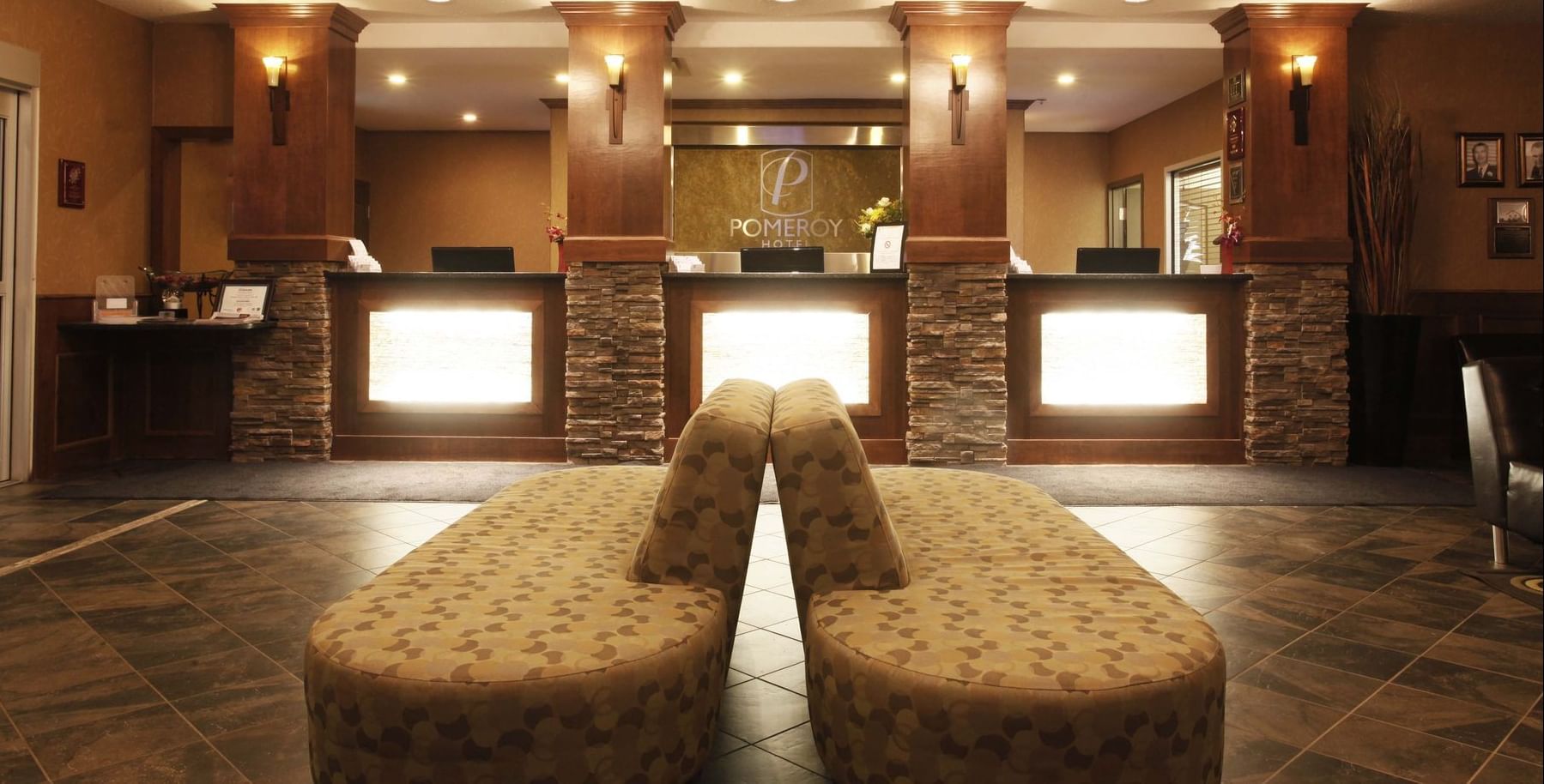 couches in a lobby