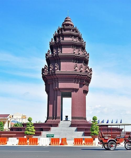 Exterior view of the Independence Monument near Sunway Hotel Phnom Penh