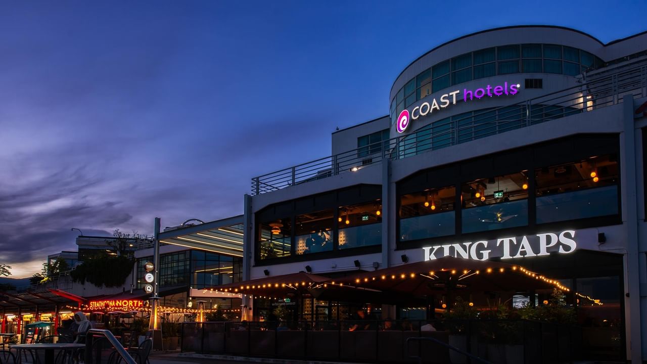 Coast Lonsdale Quay Hotel Exterior at Night