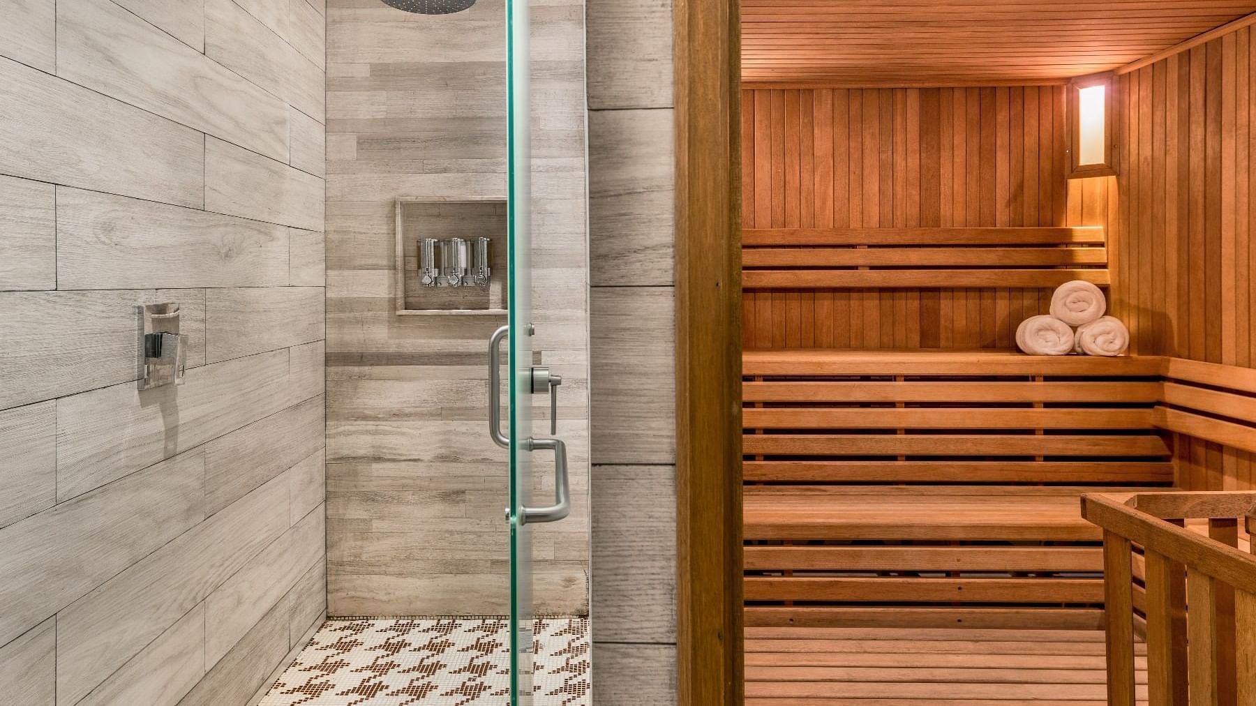 Bathroom featuring shower area & steam room at Live Aqua Ciudad de Mexico Bosques de las Lomas