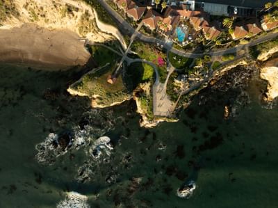 Aerial view of bluff