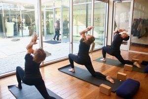 Ladies doing Yoga at Castle Hotel and Spa