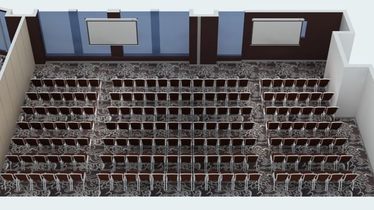 Chairs setup in Australian Ballroom at Novotel Melbourne