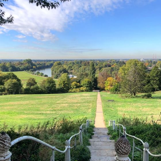 Exterior view of Petersham Meadows near Richmond Hill Hotel