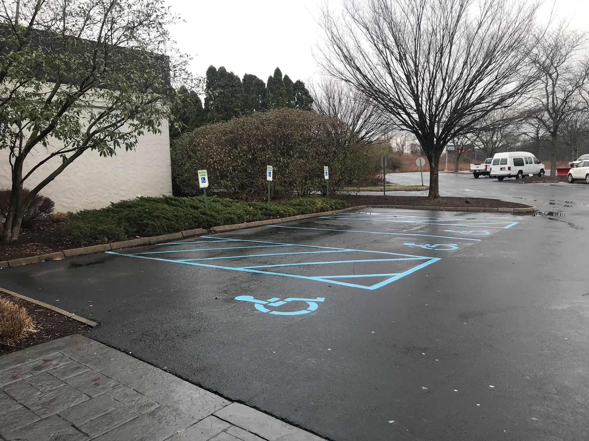 handicap spot in parking lot