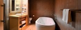 Deluxe Spa Room bathroom at Novotel Melbourne on Collins
