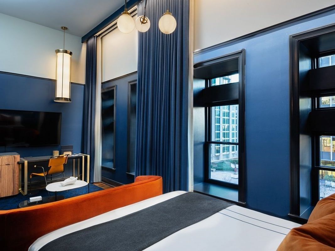 King size bed &study table in Gold Queen at Dream Nashville