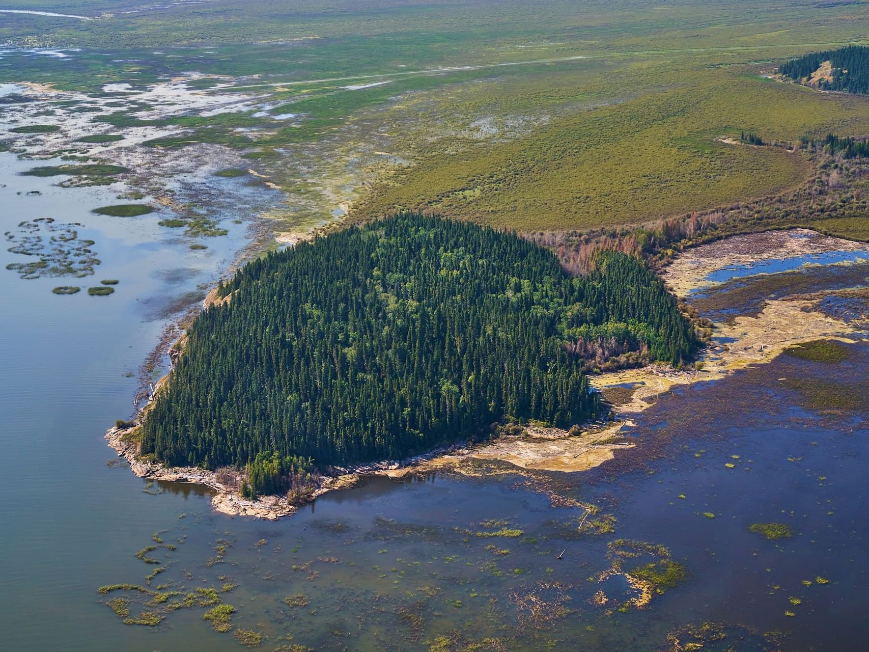 Aerial view of Northern Big Game, featuring things to do in Fort Mcmurray near Franklin Suite Hotel