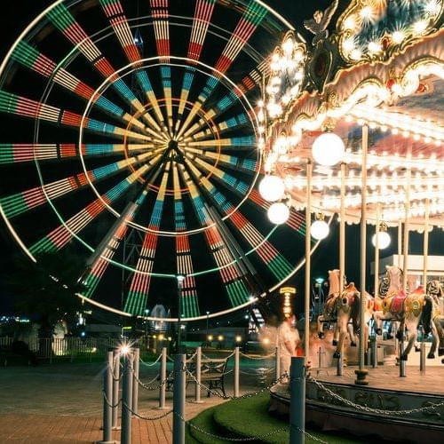 Merry-go-round at Foire des Rameaux near Originals Hotels