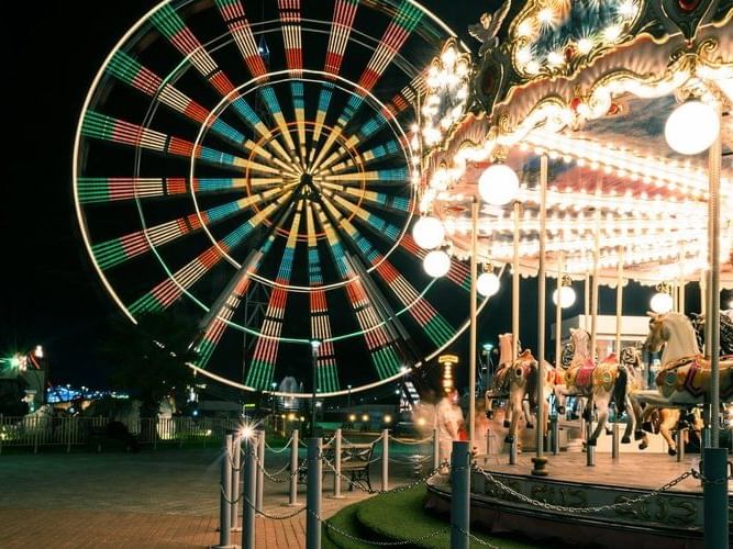 Merry-go-round at Foire des Rameaux near Originals Hotels