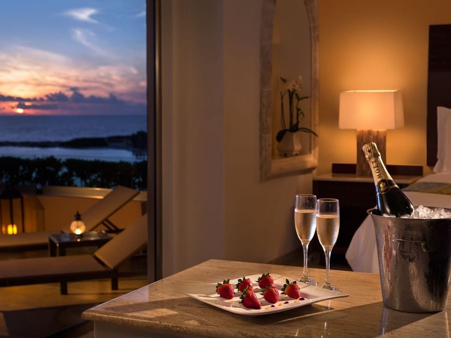 Champagne & strawberries, Infinite Honeymoon Suite at GFA