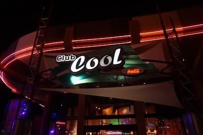 Club Cool at EPCOT, which received an overhaul around the time the theme park debuted new parking lot signs.
